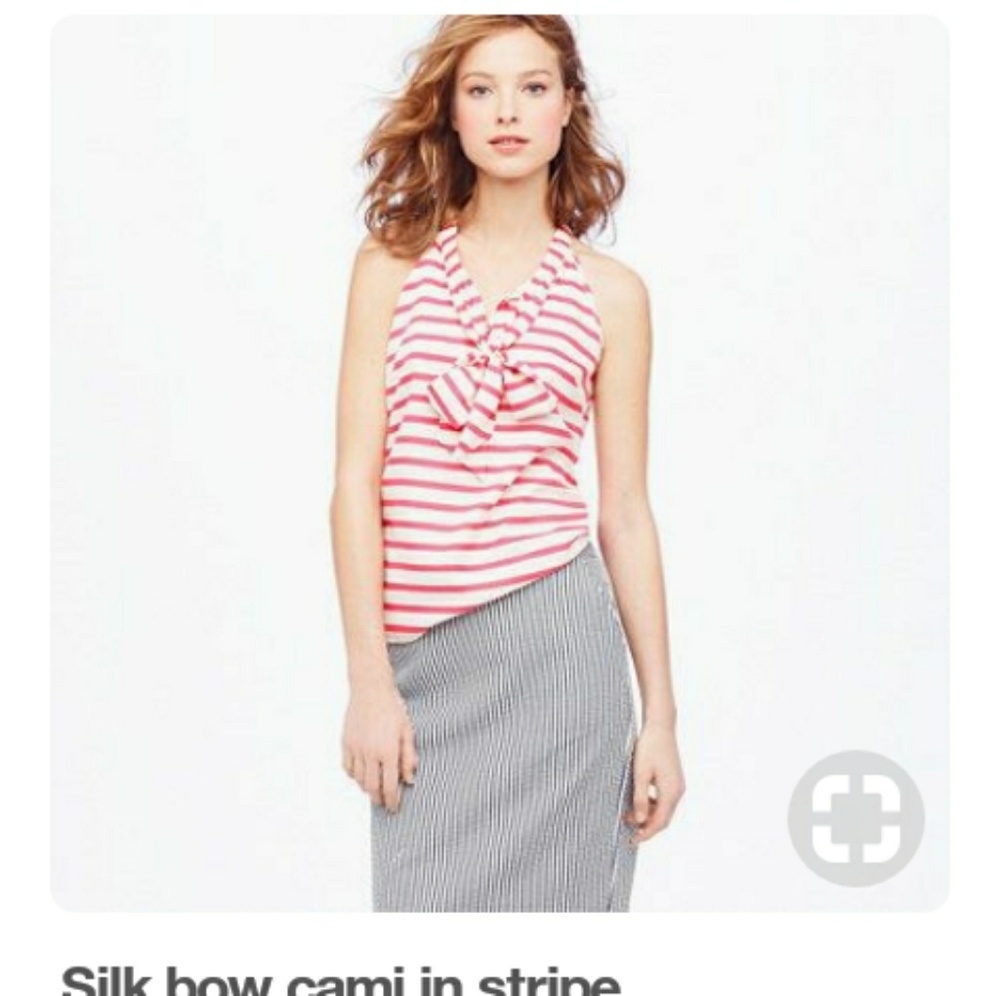 J crew stripe silk bow blouse - Picture 4 of 4